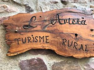 Πιστοποιητικό, βραβείο, πινακίδα ή έγγραφο που προβάλλεται στο L' Artesà Turisme Rural
