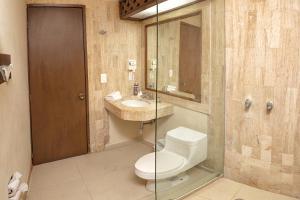 Koupelna v ubytování Hotel Plaza Kokai Cancún