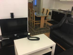 Televiisor ja/või meelelahutuskeskus majutusasutuses Padborg Hotel