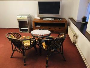 TV a/nebo společenská místnost v ubytování Penzion u modrého zvonku
