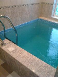 トゥリスキーにあるTulskiy Pryanik Homeのバスルーム(青い水の大きなプール付)