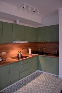 Kuchyňa alebo kuchynka v ubytovaní Zielone Apartamenty