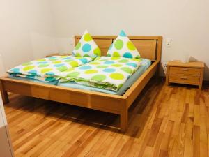 Postel nebo postele na pokoji v ubytování Ferienhaus Auf der Hill
