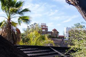 a building with a clock tower in the middle of trees at John-Lou's Studio Flat in Windhoek