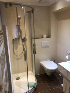 Koupelna v ubytování Hotel Garni Bergwelt