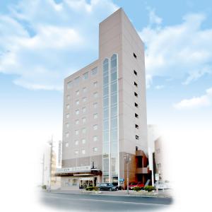 a rendering of a white building with a sky at Hotel Crown Hills Kushiro in Kushiro