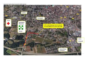 Nespecifikovaný výhled na destinaci Colmar nebo výhled na město při pohledu z penzionu