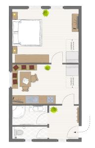 The floor plan of Gästehaus Toferer
