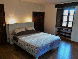 1 dormitorio con 1 cama en una habitación en Chambres d'hôtes La Prévôté - Ancien couvent contre la Cathédrale, en Le Puy en Velay