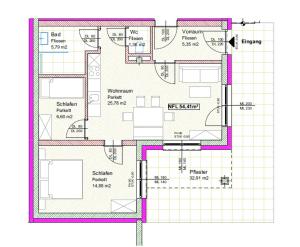 Plán poschodí v ubytovaní Appartement - das kleine Bleiberger by Schladmingurlaub