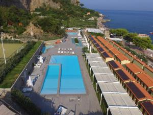 an overhead view of a swimming pool at a resort at Residence Le Axidie in Vico Equense