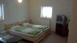 Posteľ alebo postele v izbe v ubytovaní Guest House Honzik
