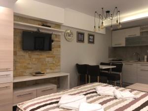 A cozinha ou cozinha compacta de Milmari Resort
