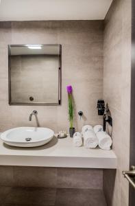 Koupelna v ubytování Hotel Viza