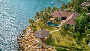 an aerial view of a resort by the water at Amiana Resort Nha Trang in Nha Trang