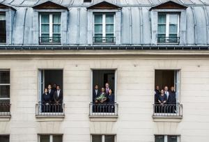 people standing in front of a building at Maison Armance - Esprit de France in Paris