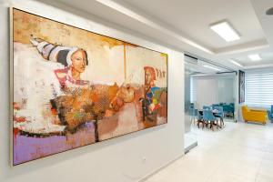 Rubicon Garni Hotel的休息区