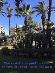 a group of palm trees in a park at B&B DONNA PORZIA in Trani
