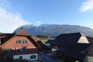 a group of buildings with mountains in the background at Haus Brunner in Bad Mitterndorf