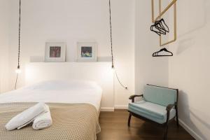 Posteľ alebo postele v izbe v ubytovaní Roman market- upper Aristotelous sq luxury apartment