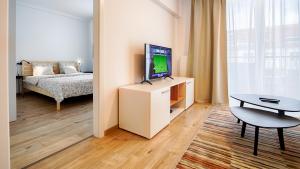 Posteľ alebo postele v izbe v ubytovaní Cvernovka Business&Leisure apartment by Kovee