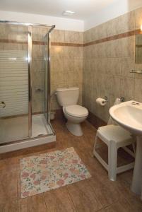 Koupelna v ubytování Hotel Dias