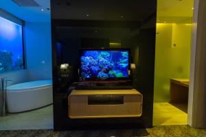 TV i/ili multimedijalni sistem u objektu Hotel H2O