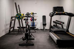Fitness centrum a/nebo fitness zařízení v ubytování 201 Hotel