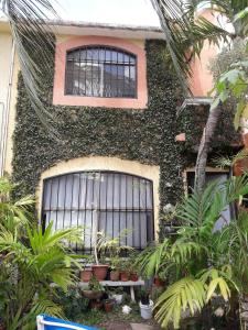 een gebouw met een bos planten ervoor bij Casa Luz Verde in Cancun
