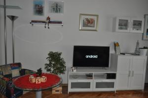 Televízia a/alebo spoločenská miestnosť v ubytovaní MZ Apartment
