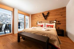 Postel nebo postele na pokoji v ubytování Chalet Nepomuk