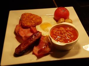 Food at or somewhere near the hotel 