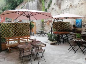 A patio or other outdoor area at Antico Mercato