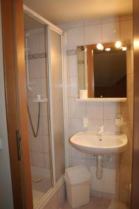 Koupelna v ubytování Hotel Gasthof Schweizerhaus