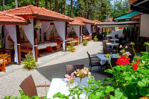 Hotel Park Bachinovo tesisinde bir restoran veya yemek mekanı