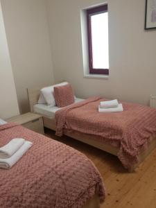 Postel nebo postele na pokoji v ubytování Horský Chalet Harrachov