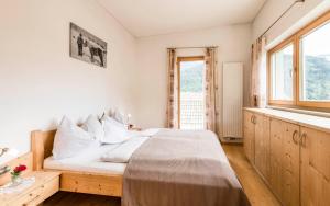 ヴェルトゥルノにあるBachmannhofのベッドルーム(ベッド1台、窓付)