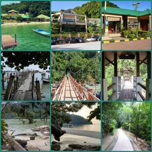 a collage of pictures of different types of buildings at M's Place Chalet Bed&Breakfast in George Town