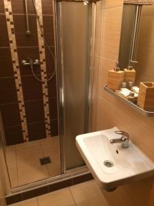 Koupelna v ubytování Hotel Panský dům