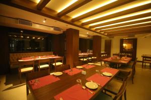 A restaurant or other place to eat at YASH INTERNATIONAL