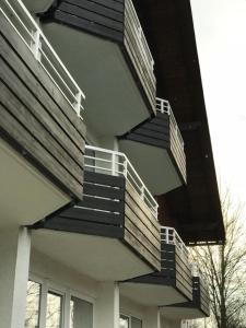 a group of stairs on the side of a building at Penz in Wolfshagen in Langelsheim