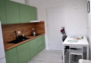 Kuchyňa alebo kuchynka v ubytovaní Zielone Apartamenty