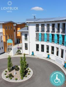 arial view of the courtyard of a building at Lichtblick Hotel Garni in Alling