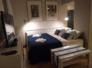 Łóżko lub łóżka w pokoju w obiekcie Apartmány Ruprechtov