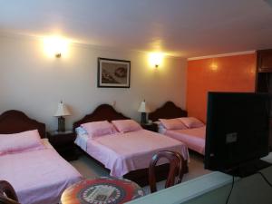 Postel nebo postele na pokoji v ubytování HOTEL COSTA DEL SOL FUSAGASUGa