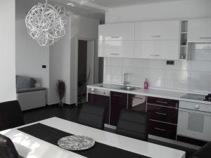 Kuchyň nebo kuchyňský kout v ubytování Apartments Govic