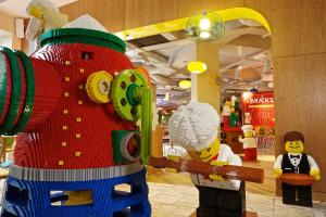 a lego mannequin in a lego store at LEGOLAND(R) Windsor Resort in Windsor