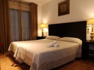 Postel nebo postele na pokoji v ubytování Hostal Tres Soles