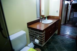 Koupelna v ubytování OM B&B + Spa