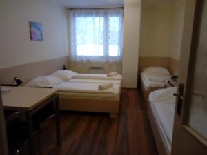 Postel nebo postele na pokoji v ubytování Jeseniky Ramzova A37